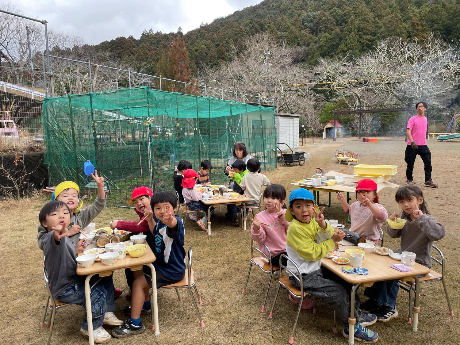 みんなで作ってみんなで食べた“竹ごはん”美味しかった
